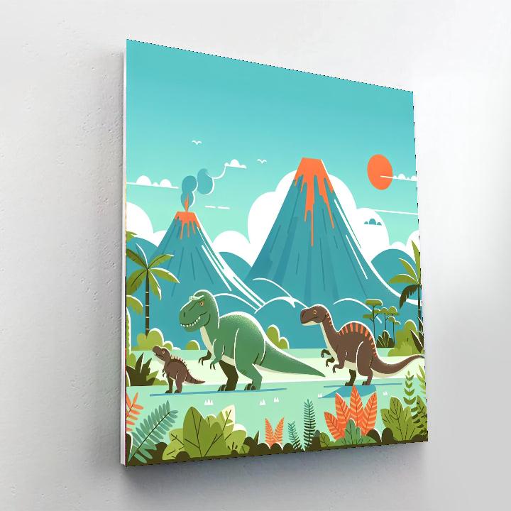 Jurassic Dinosaur Expedition Painting By Numbers Kit