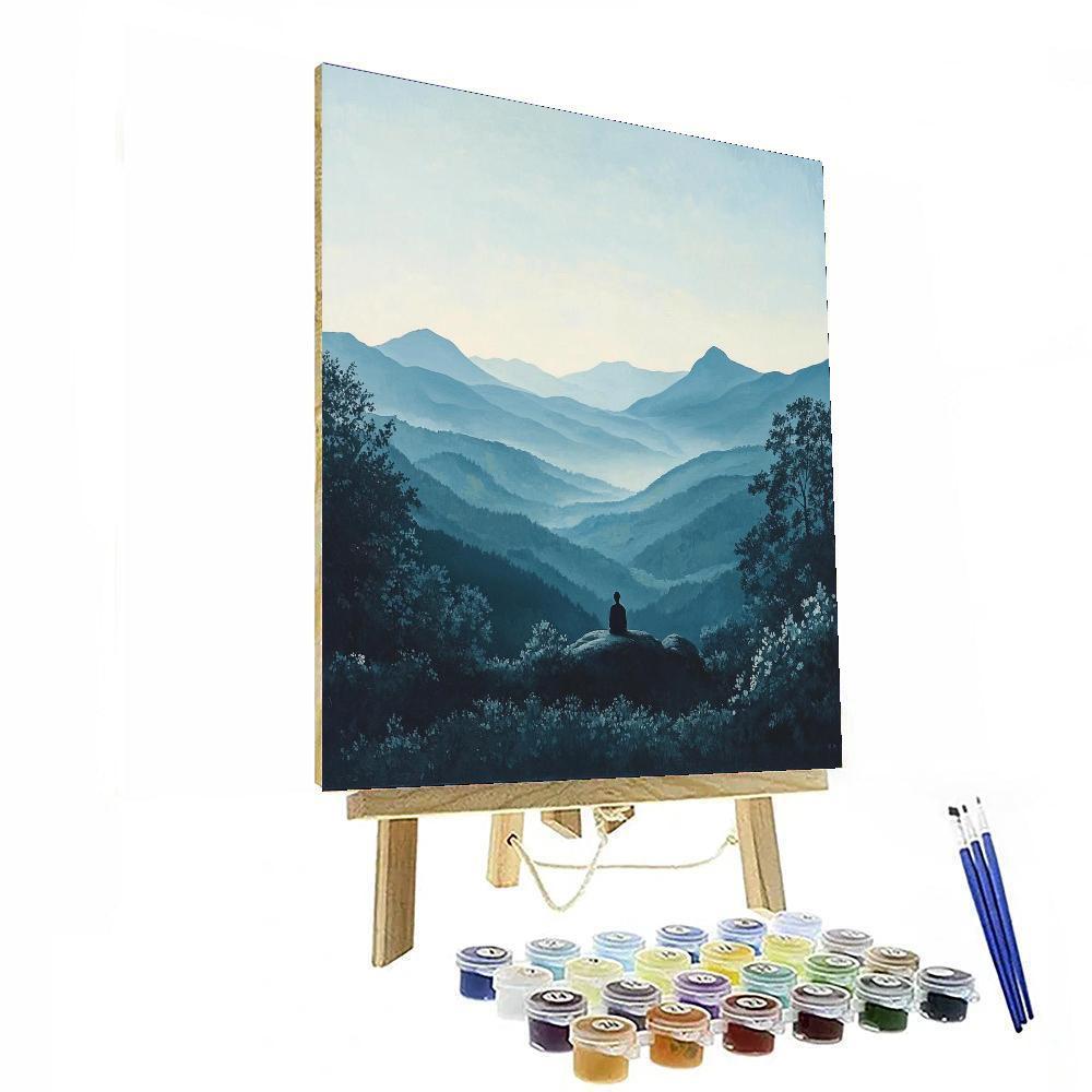Caspar David Friedrich Inspired Solitude In Nature  Paint By Numbers