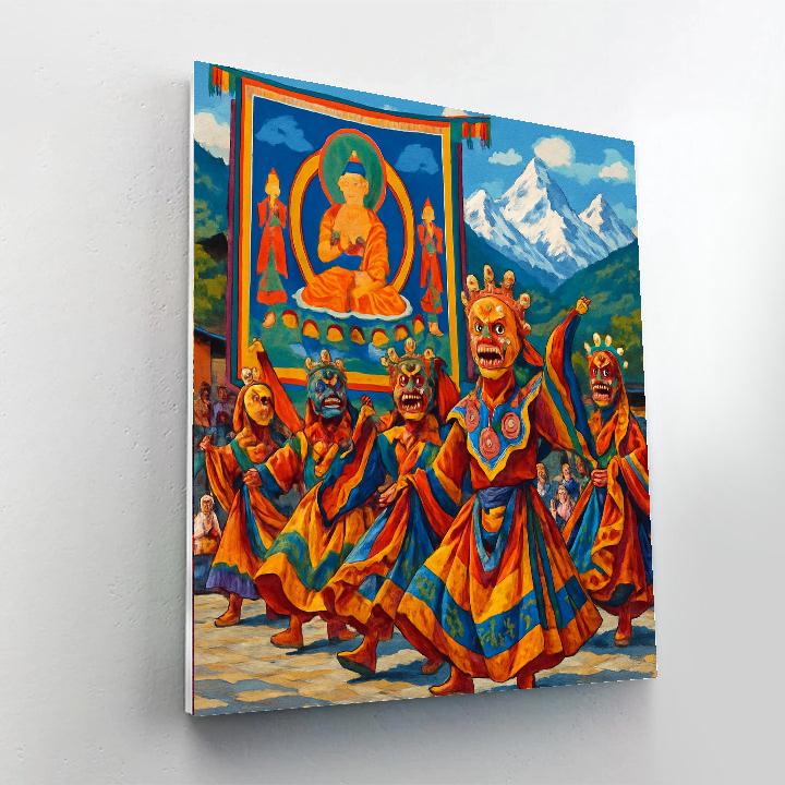 Paro Tsechu Festival - Bhutan DIY Paint By Numbers
