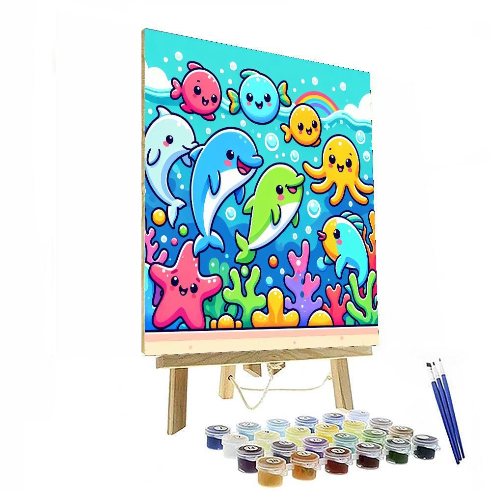 Magical Ocean Party Paint By Numbers Art