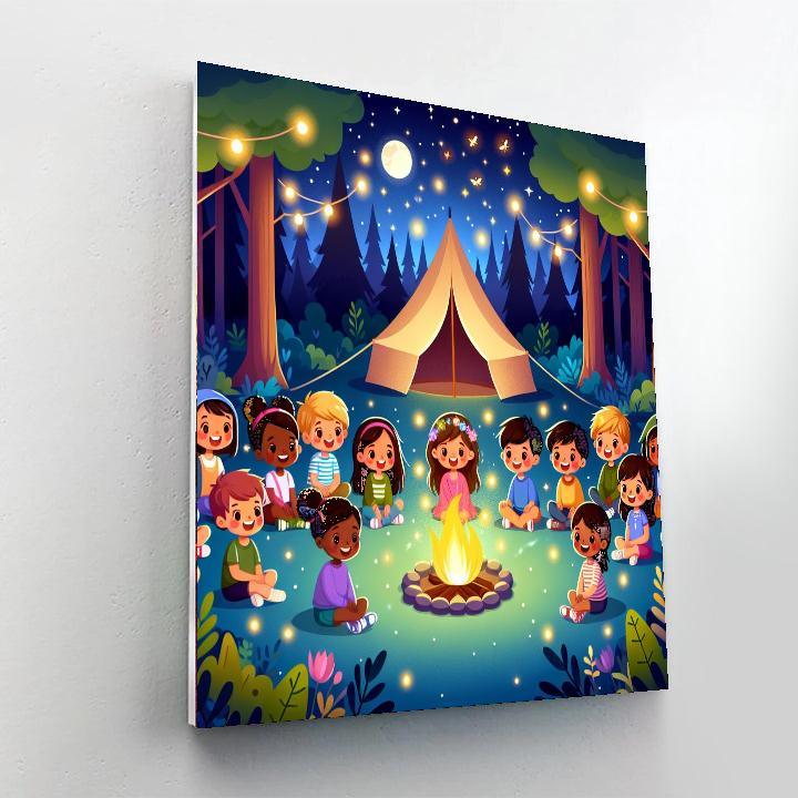 Camping In Enchanted Forest Paint By Color