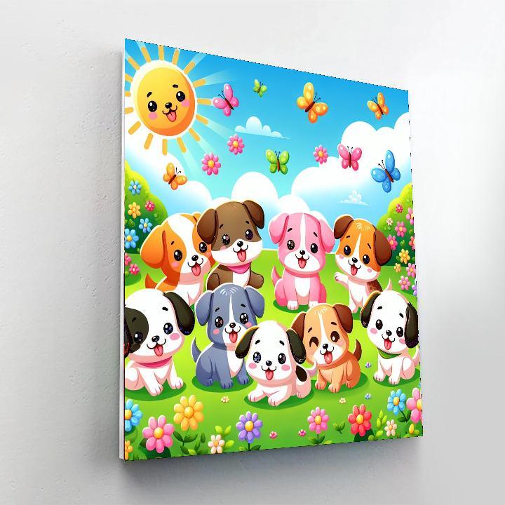 Puppy Love Paint By Numbers Art