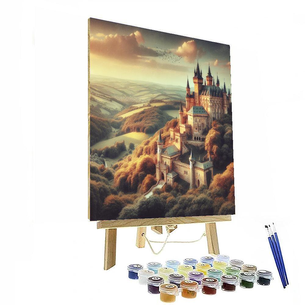 Medieval Castle Panorama Paint By Numbers Art