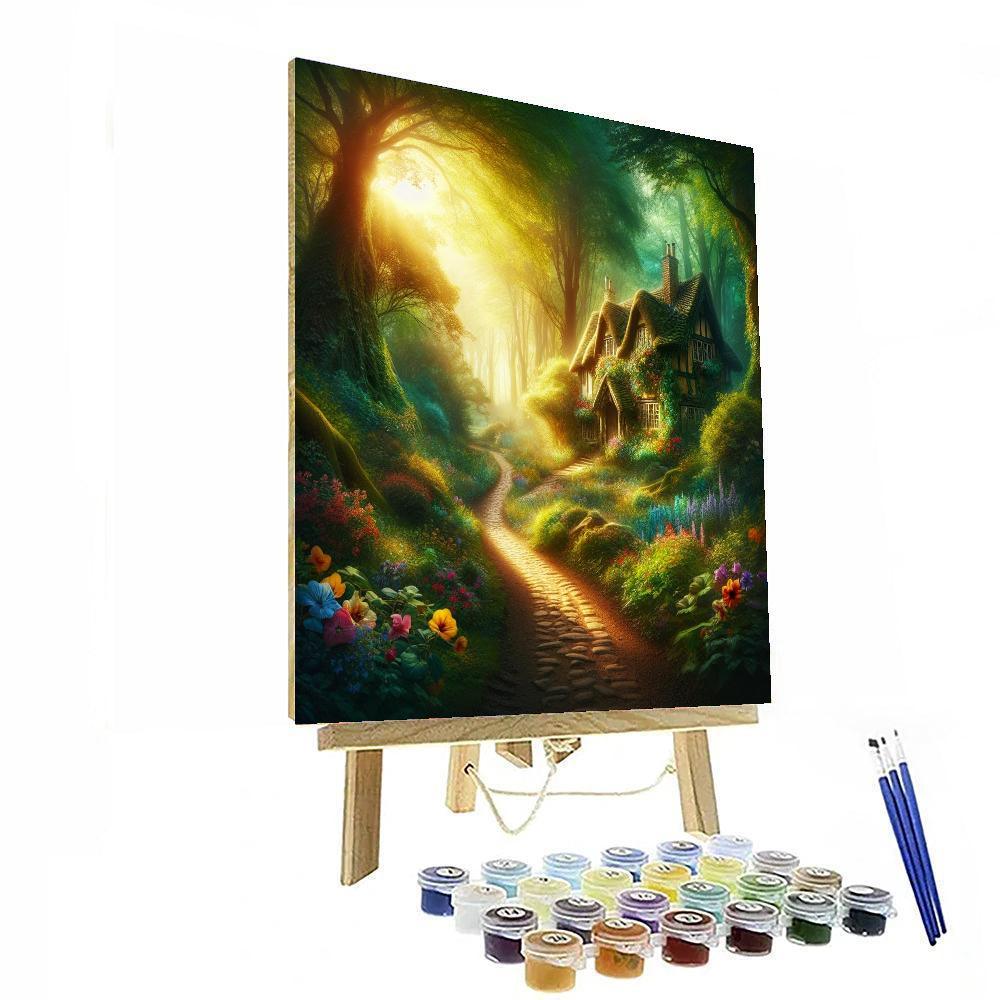 Enchanted Cottage Pathway Paint By Number