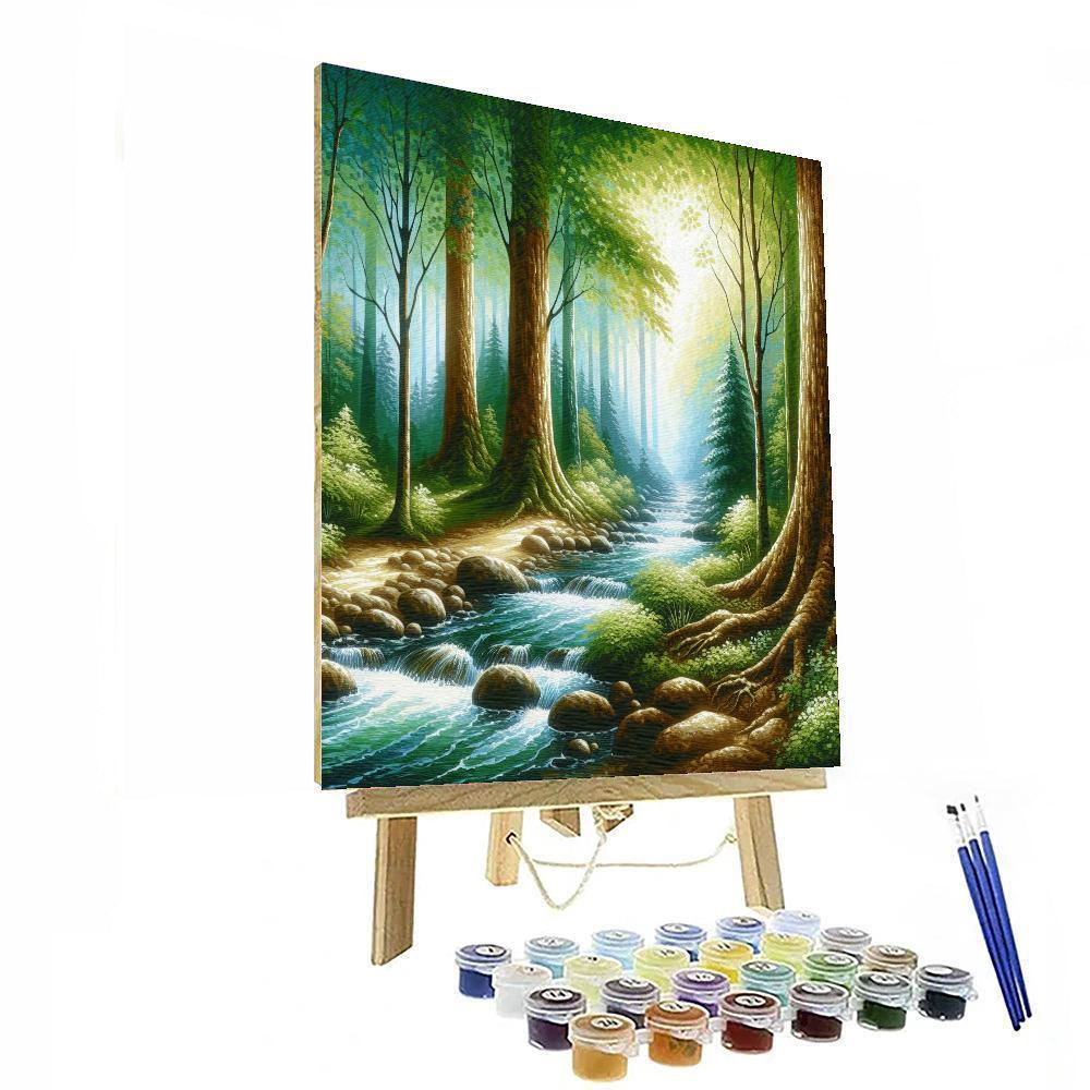 Tranquil Forest Sanctuary Paint By Numbers Art