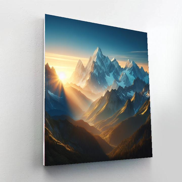 Mountain Morning Majesty DIY Paint By Numbers