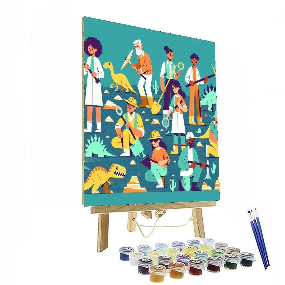 Dinosaur Fossil Expedition Numbered Painting Kits