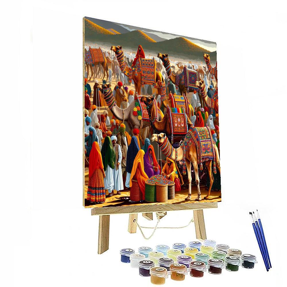 Pushkar Camel Fair - Rajasthan Paint By Numbers Art