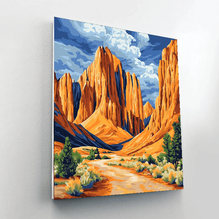 Georgia O'Keeffe Inspired O'Keeffe's Majestic Mountains  Paint By Numbers Art