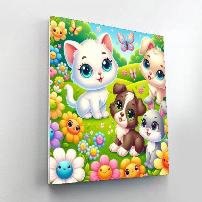 Adorable Baby Animal Friends Painting By Numbers Kit