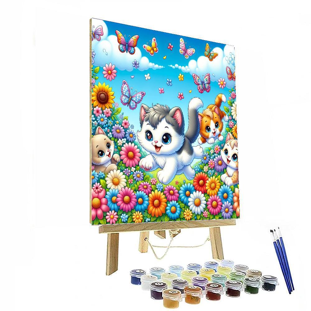 Kittens In The Garden Paint By Color