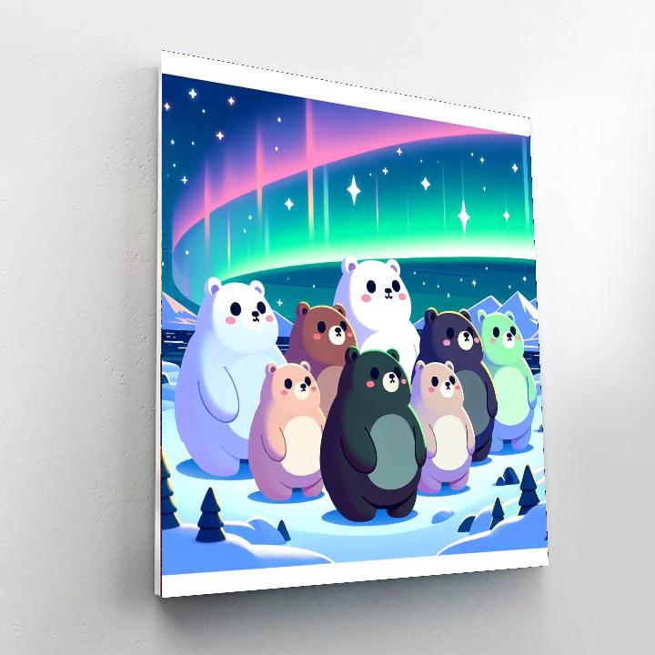Aurora Borealis Bears Numbered Painting Kits