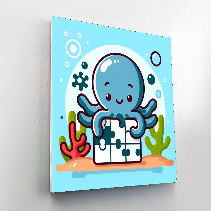 Clever Octopus Puzzle Paint By Numbers Art