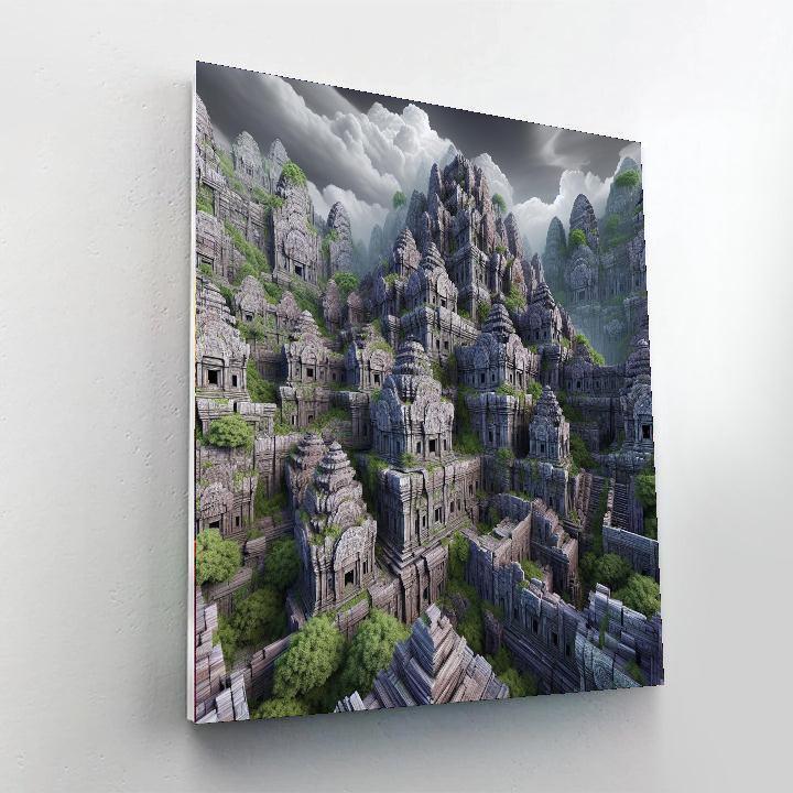 Ancient Ruins Mystery Number Painting