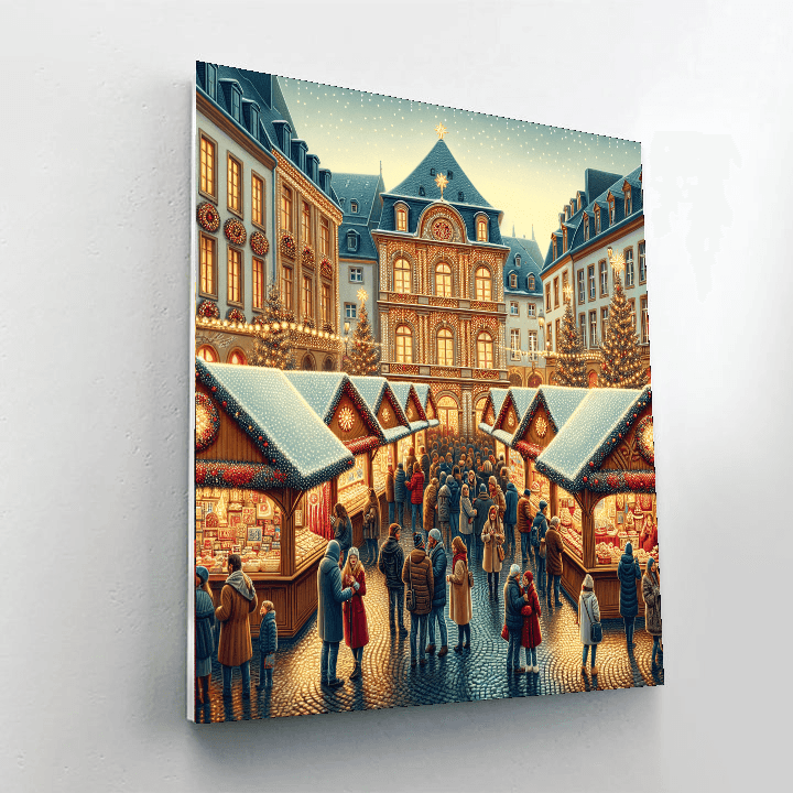 The Luxembourg City Christmas Market Paint By Color