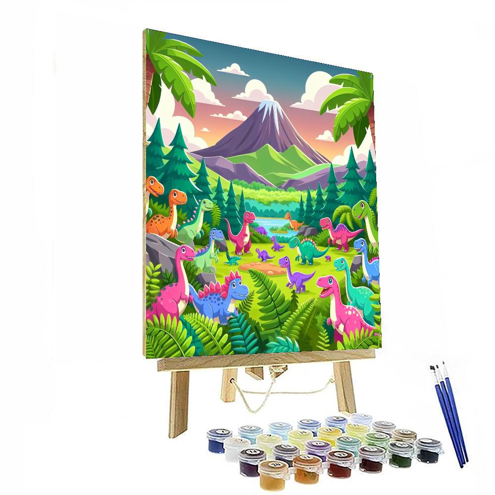 Adventurous Dino Park Numbered Painting Kits