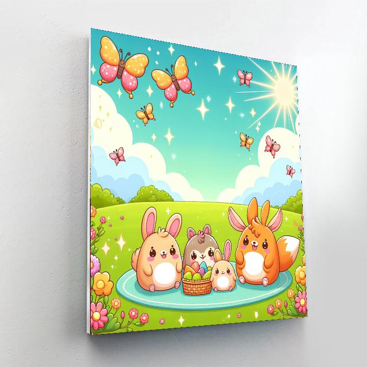 Cuddle Buddies Picnic Painting Number Kit