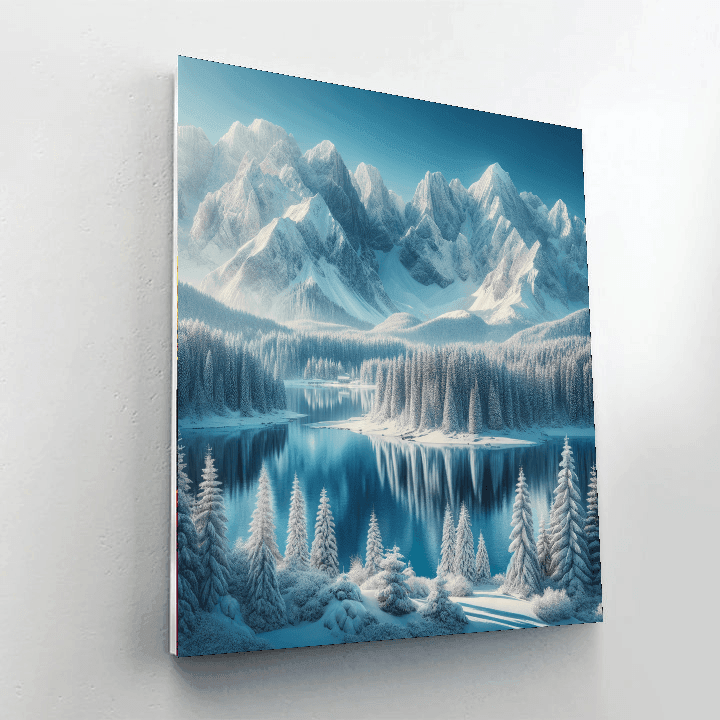 Winter Mountain Retreat Paint By Numbers