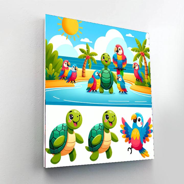 Tropical Lagoon Luau Paint By Color