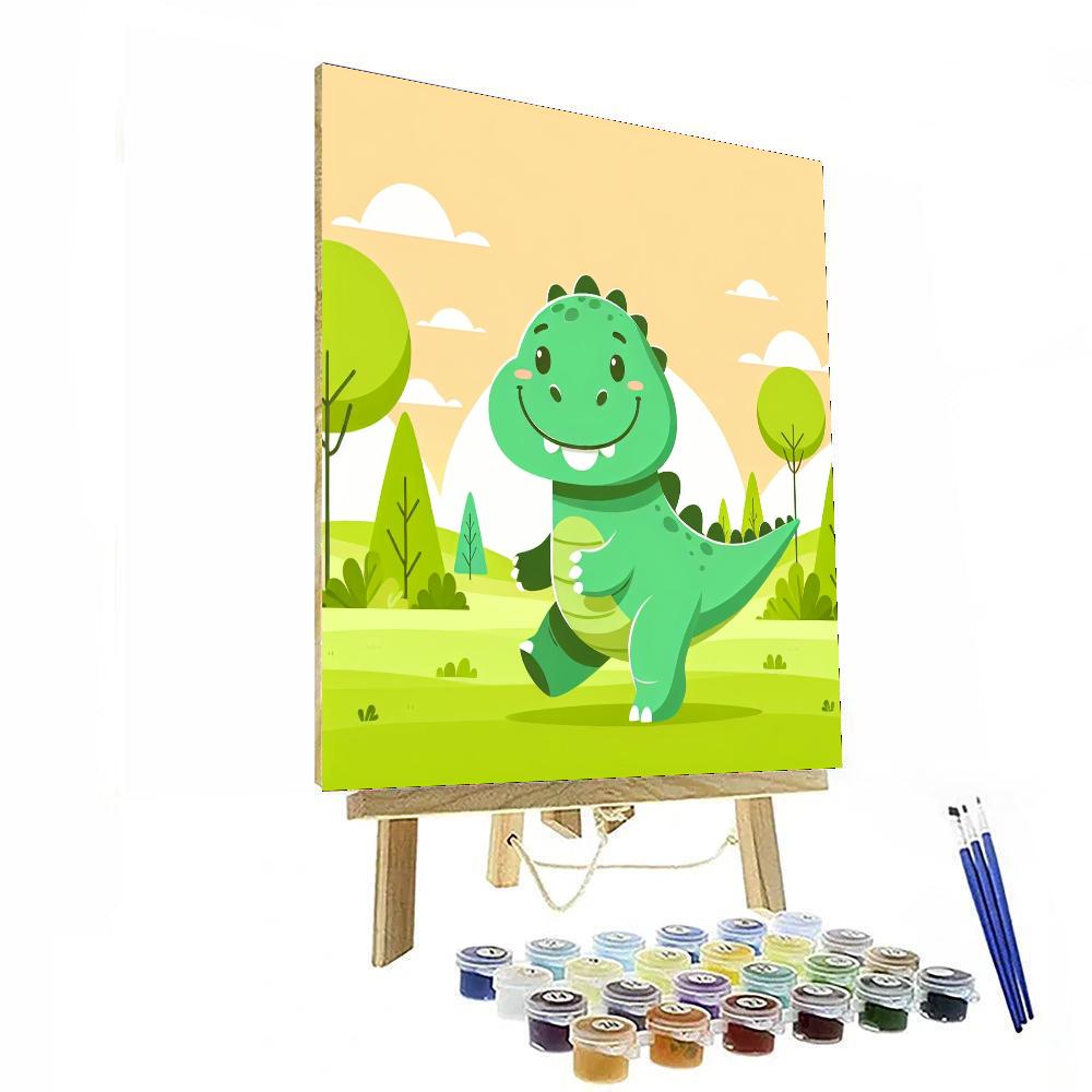 Gentle Dinosaur Paint By Color