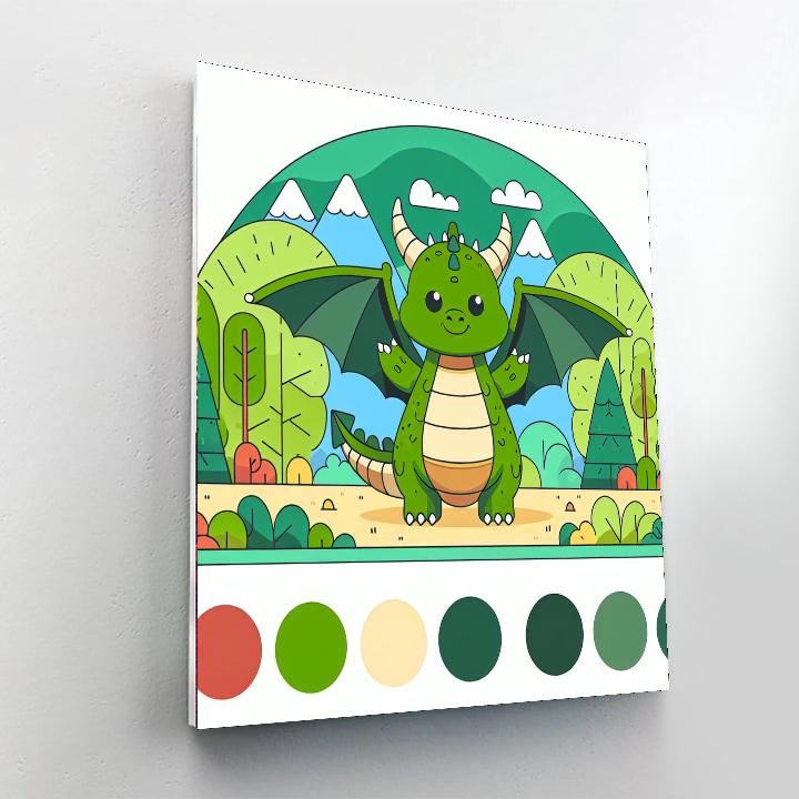 Magical Dragon's World Painting By Numbers Kit