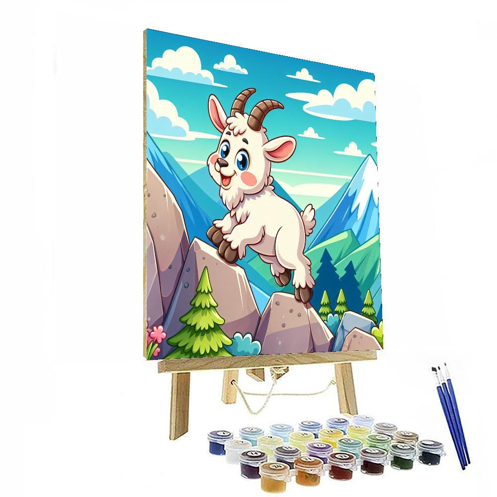 Happy Mountain Goat DIY Paint By Numbers