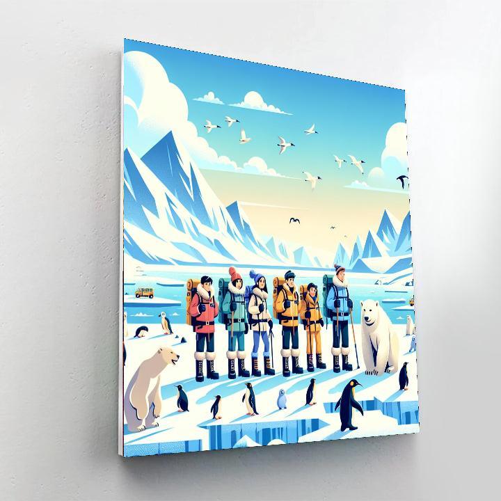 Winter Polar Expedition Number Painting