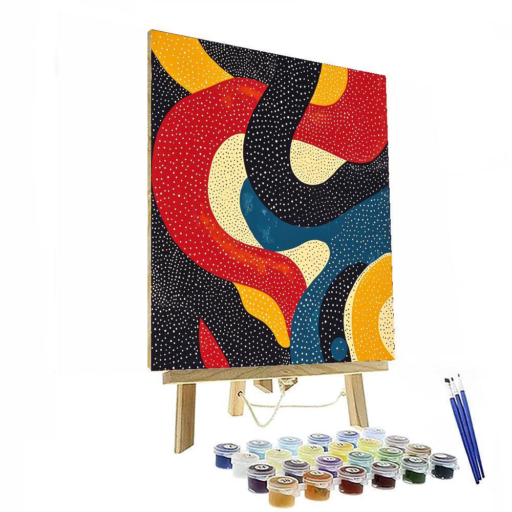 Yayoi Kusama Inspired Infinity Blossom  DIY Paint By Numbers