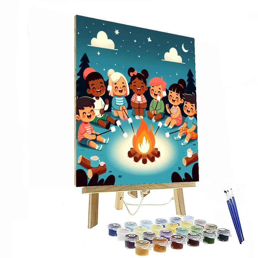 Dancing Around The Campfire Numbered Painting Kits