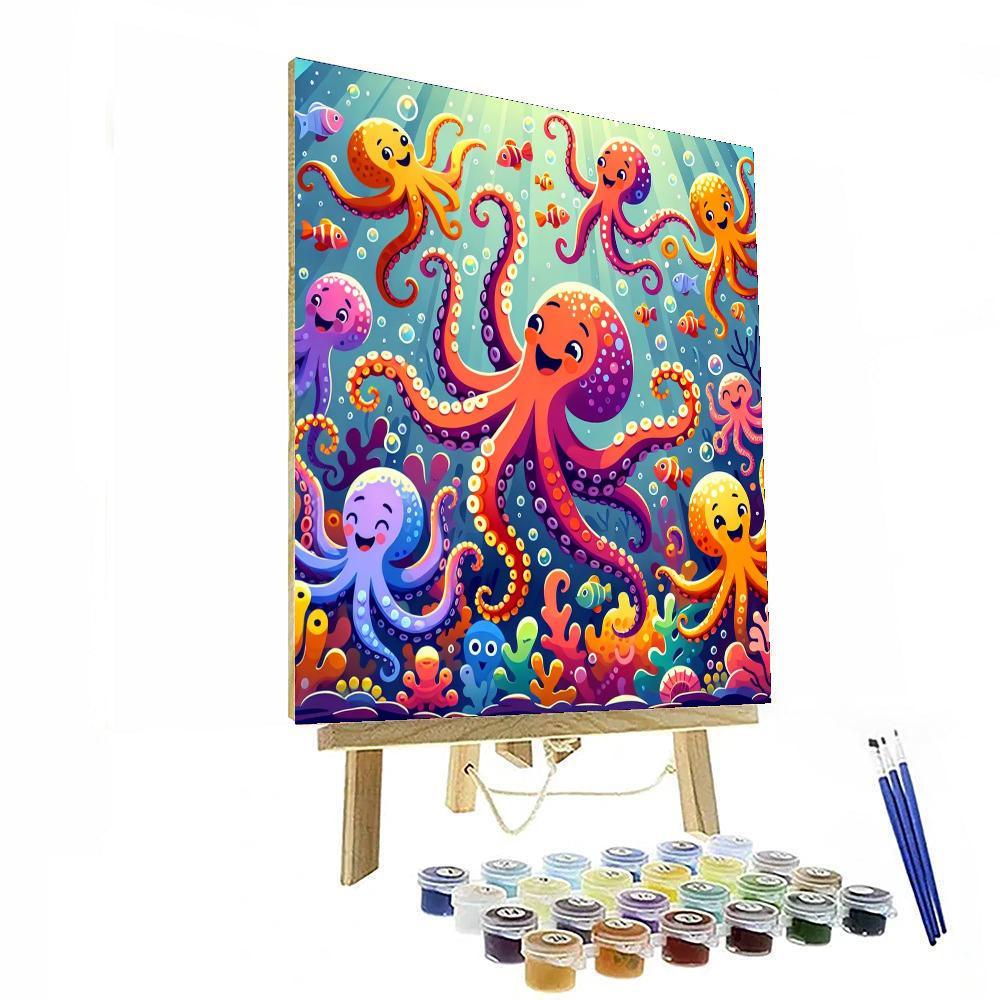 Playful Octopus Dance Paint By Numbers