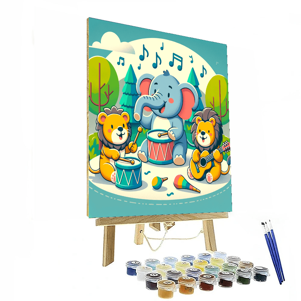 Musical Zoo Harmony Number Painting