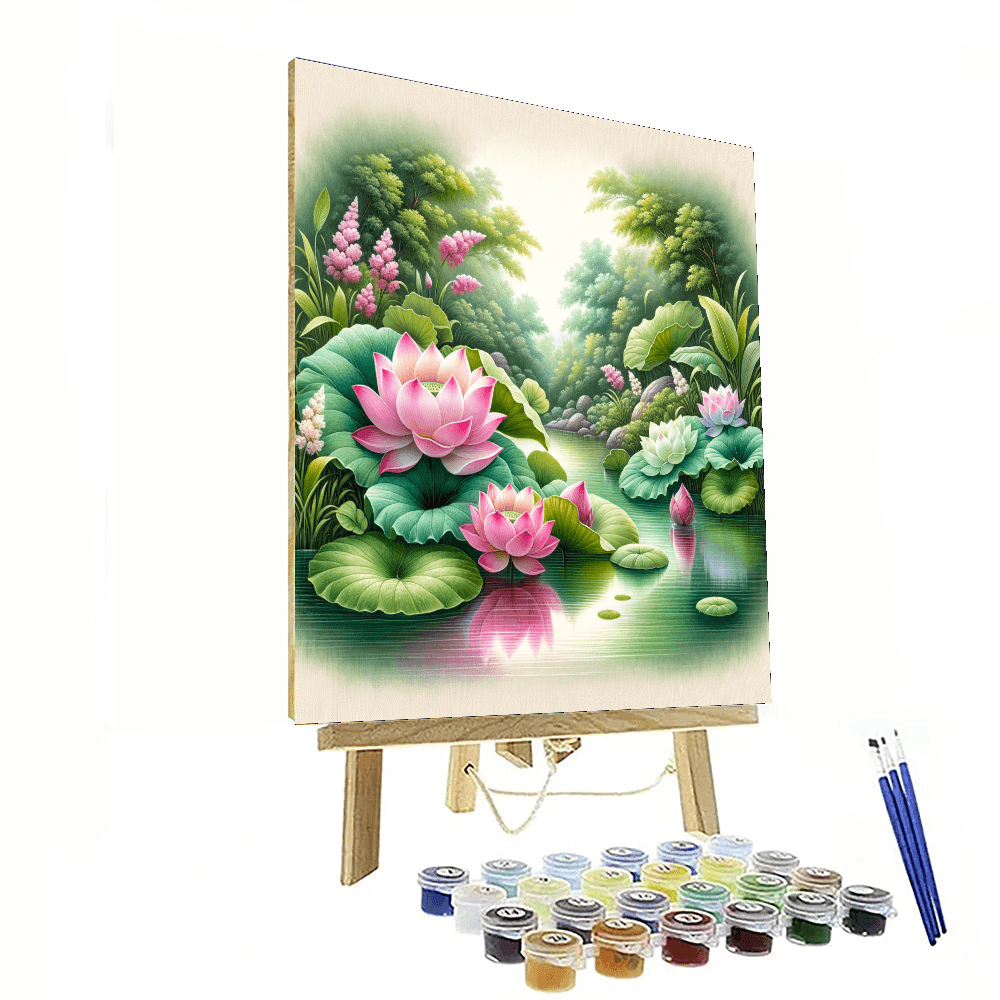 Mystic Lotus Pond DIY Paint By Numbers