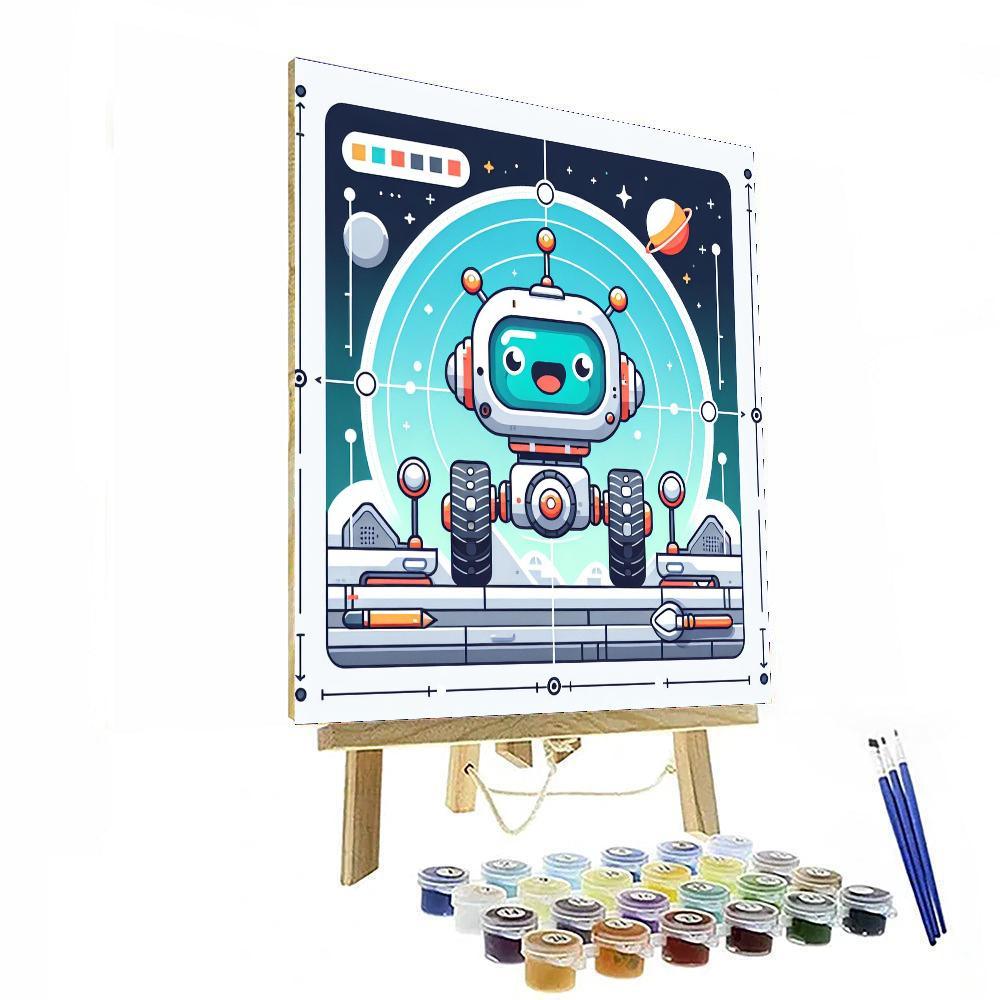 Adventures Of Space Robots DIY Paint By Numbers