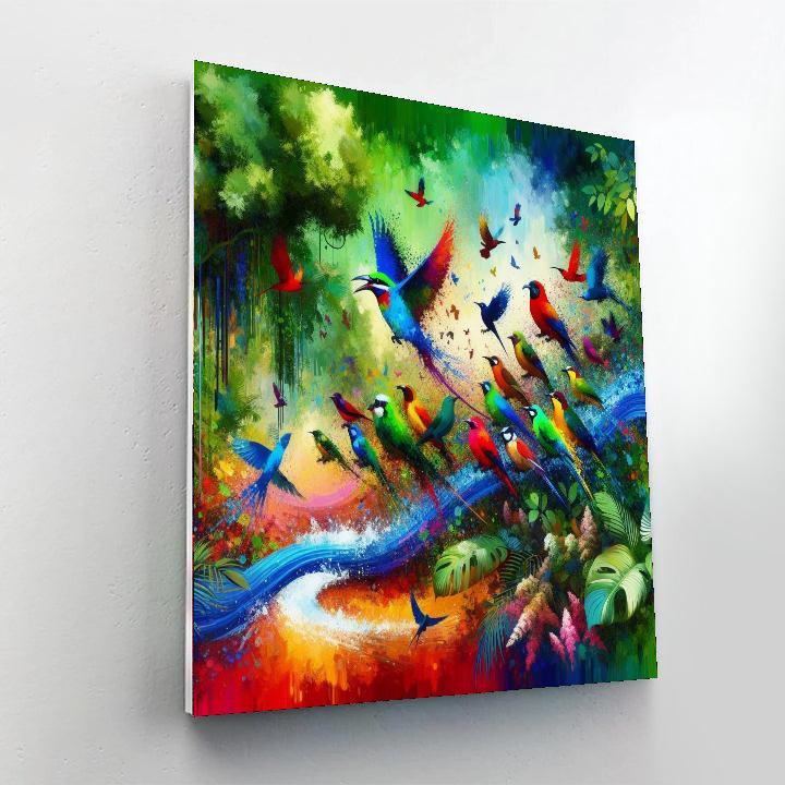 Bird's Serenade Symphony Paint By Number