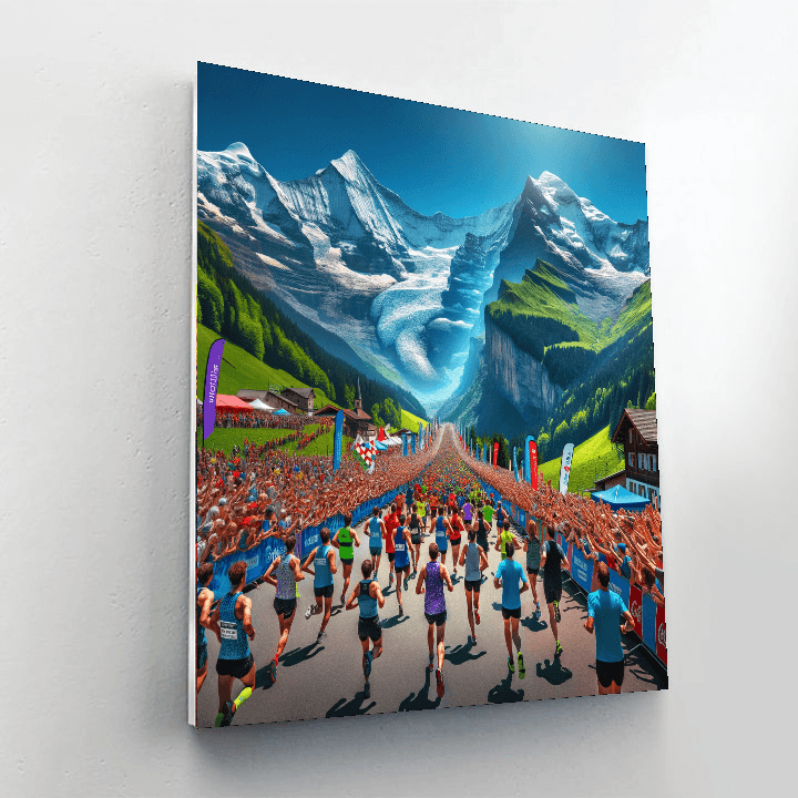 Jungfrau Marathon - Switzerland Paint By Color