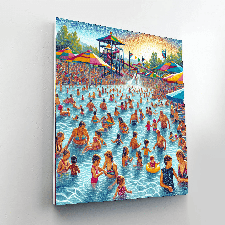 Wings And Waves Waterpark Festival - Usa Painting Number Kit