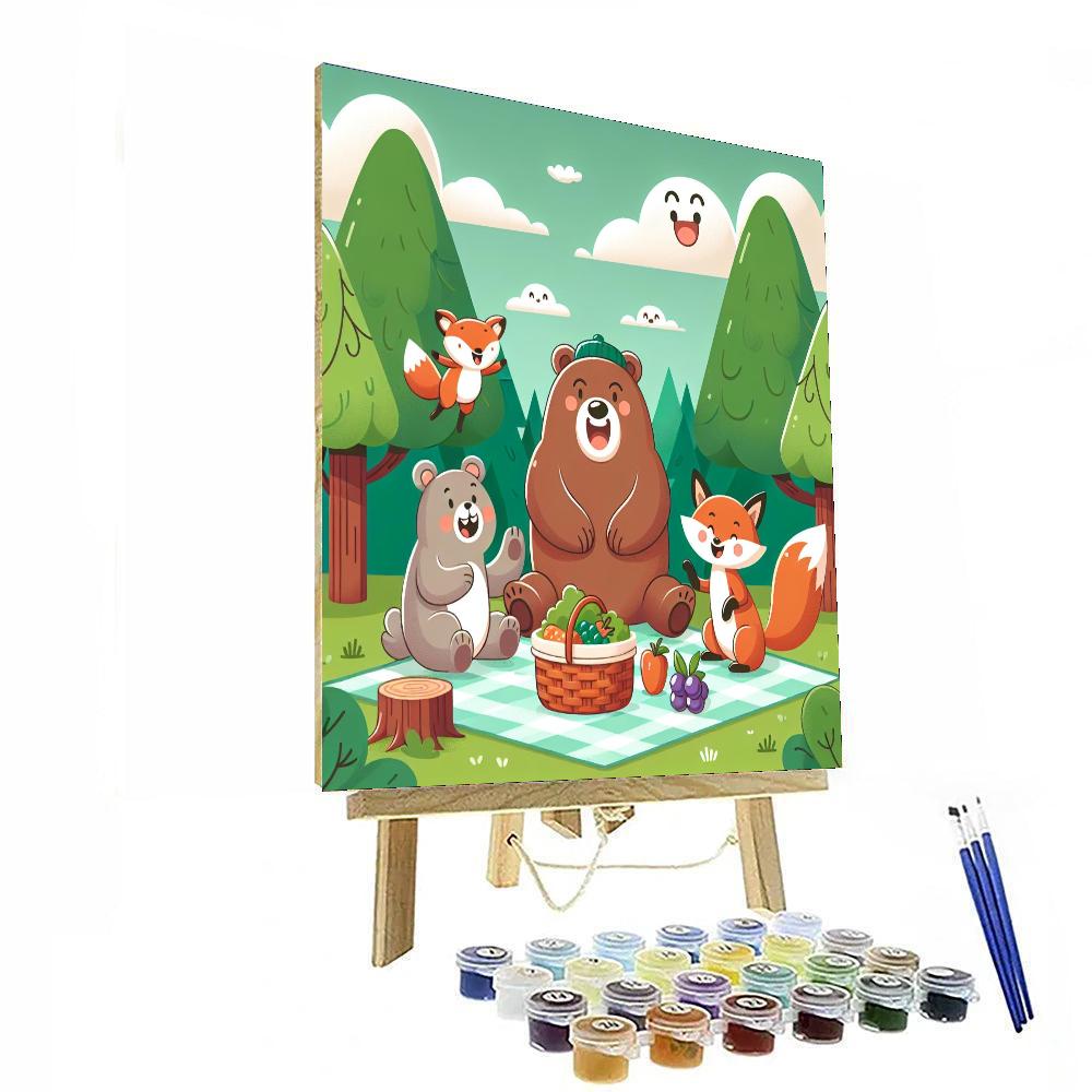 Forest Animals Picnic DIY Paint By Numbers