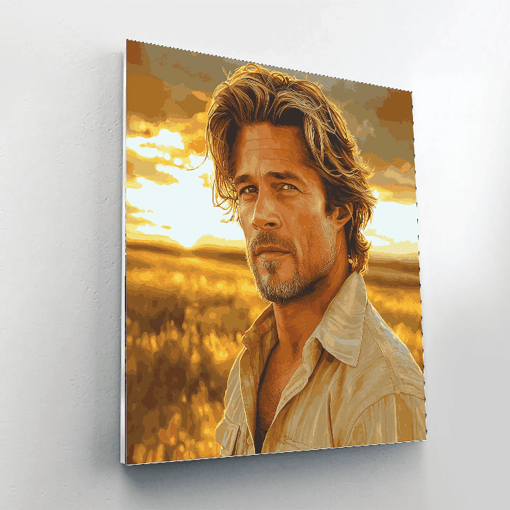 Brad Pitt: Timeless Traveler Of Cinematic Tapestry Painting Number Kit