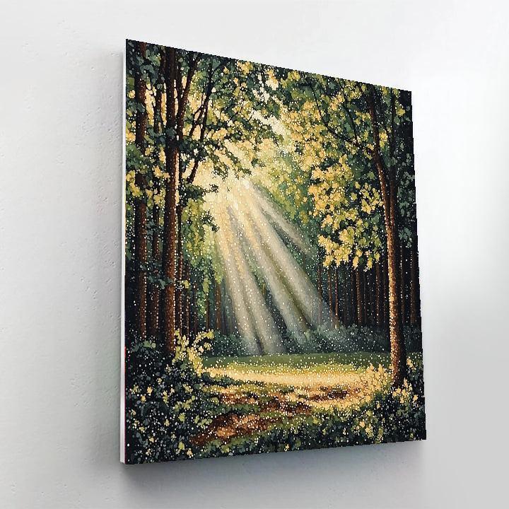 Georges Seurat Inspired Seurat's Forest Light  DIY Paint By Numbers