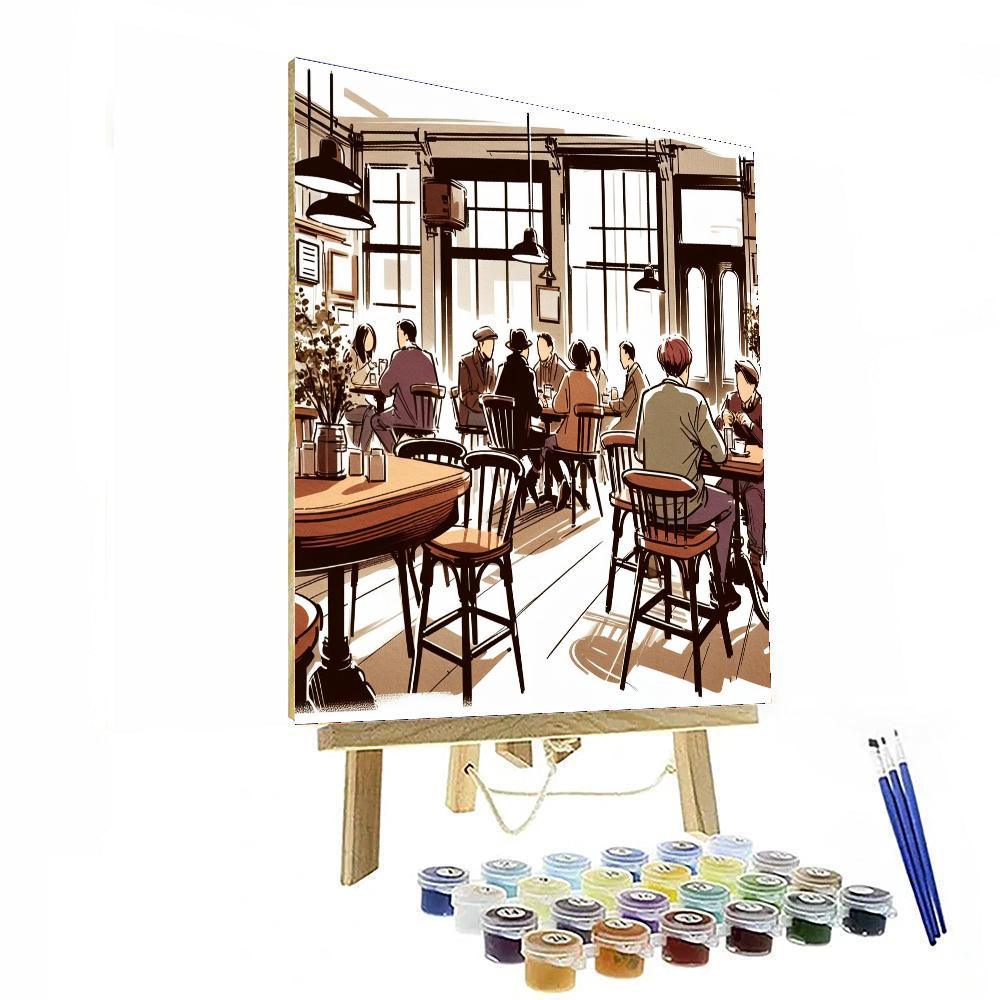 Artistic Cafe Corner Painting By Numbers Kit