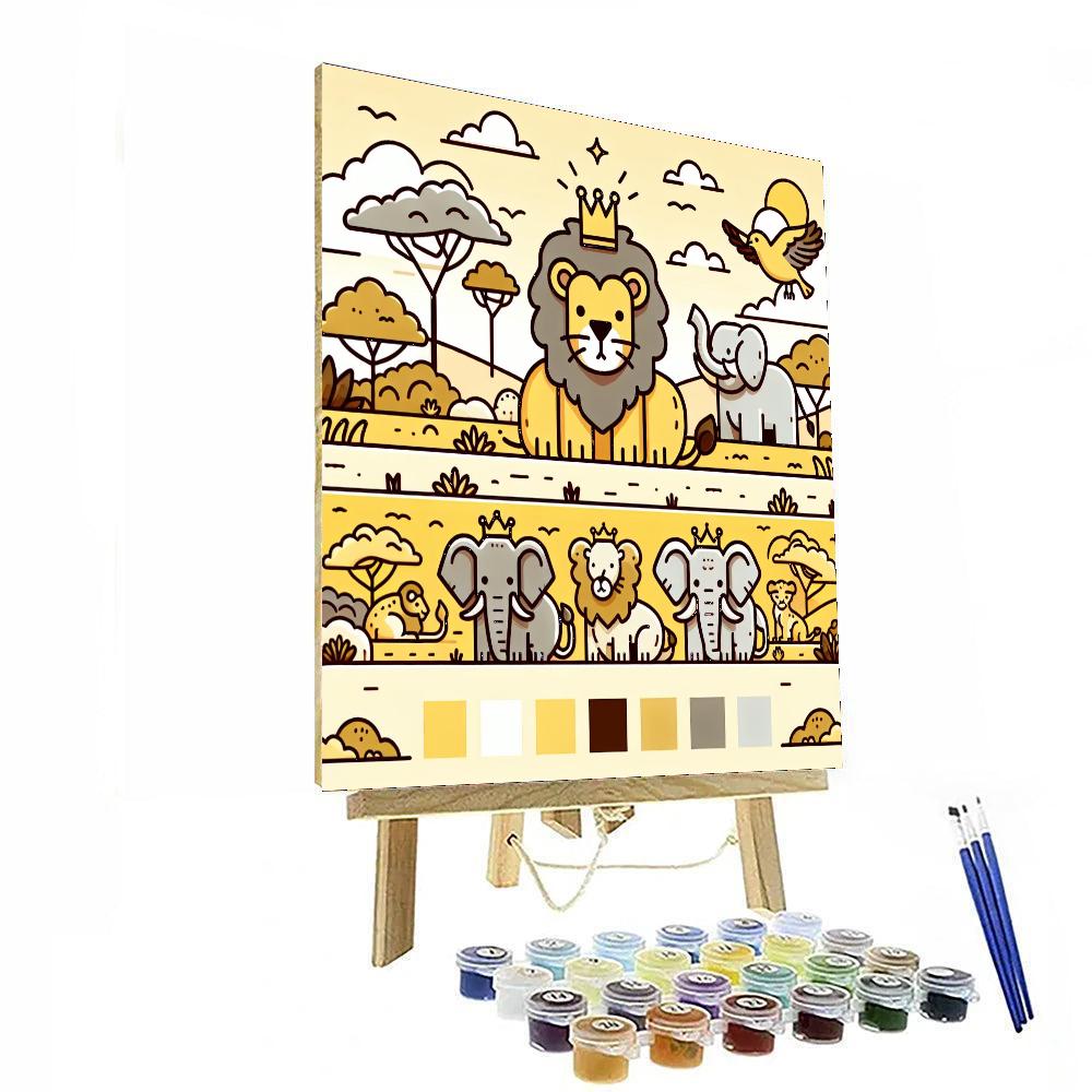 Royal Safari Kingdom Paint By Numbers Art