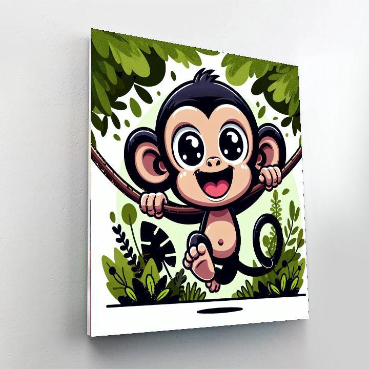 Cheerful Chimp Painting By Numbers Kit