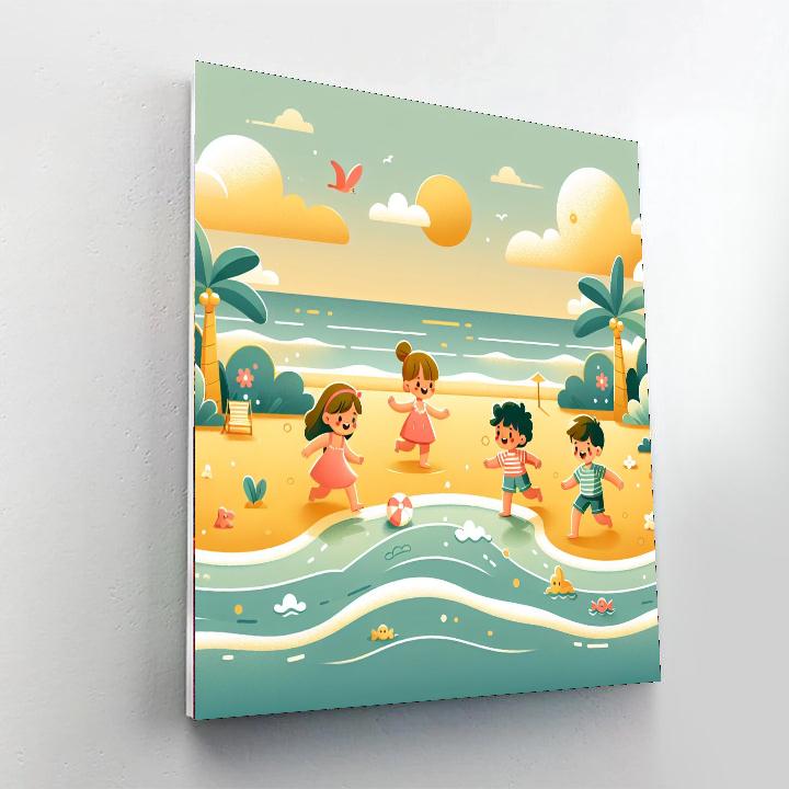 Dreamy Beach Retreat Number Painting