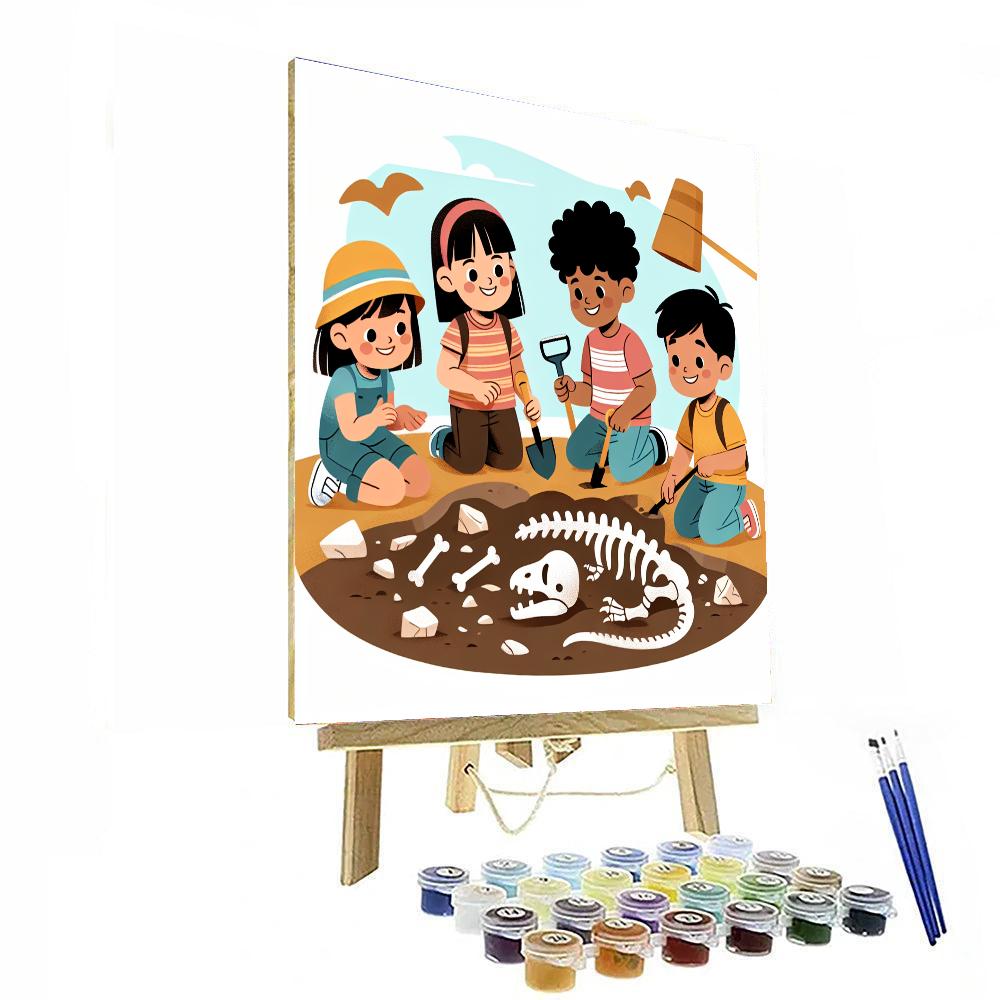 Fossil Dig Adventure Number Painting