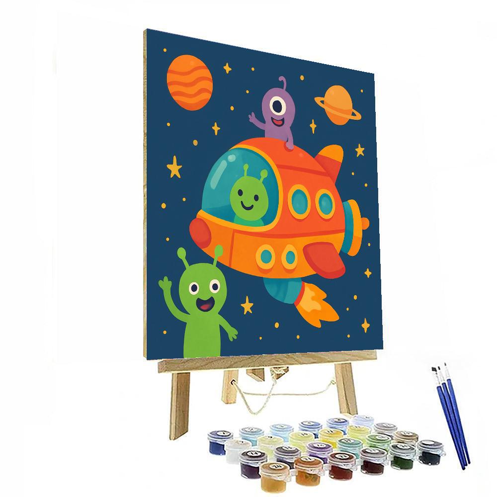 Dreamy Spaceship Paint By Color