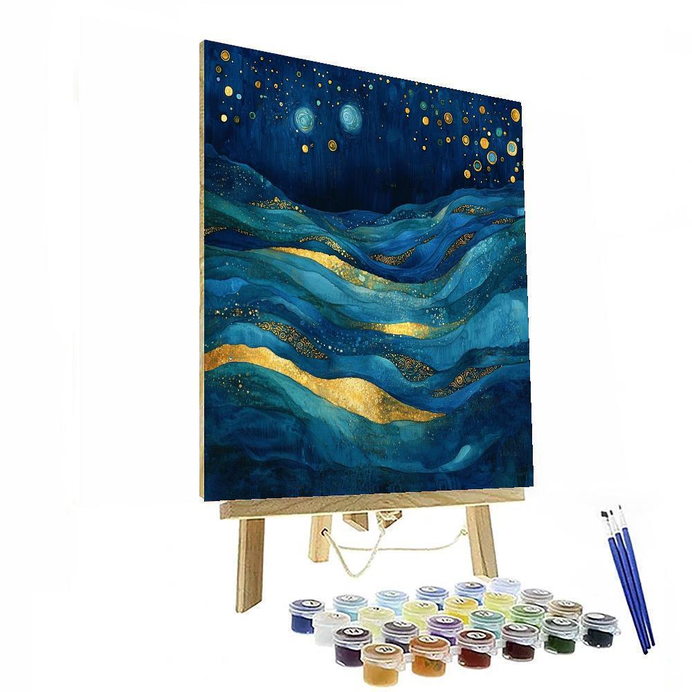 Gustav Klimt Inspired Mysterious Depths Of The Ocean  Numbered Painting Kits
