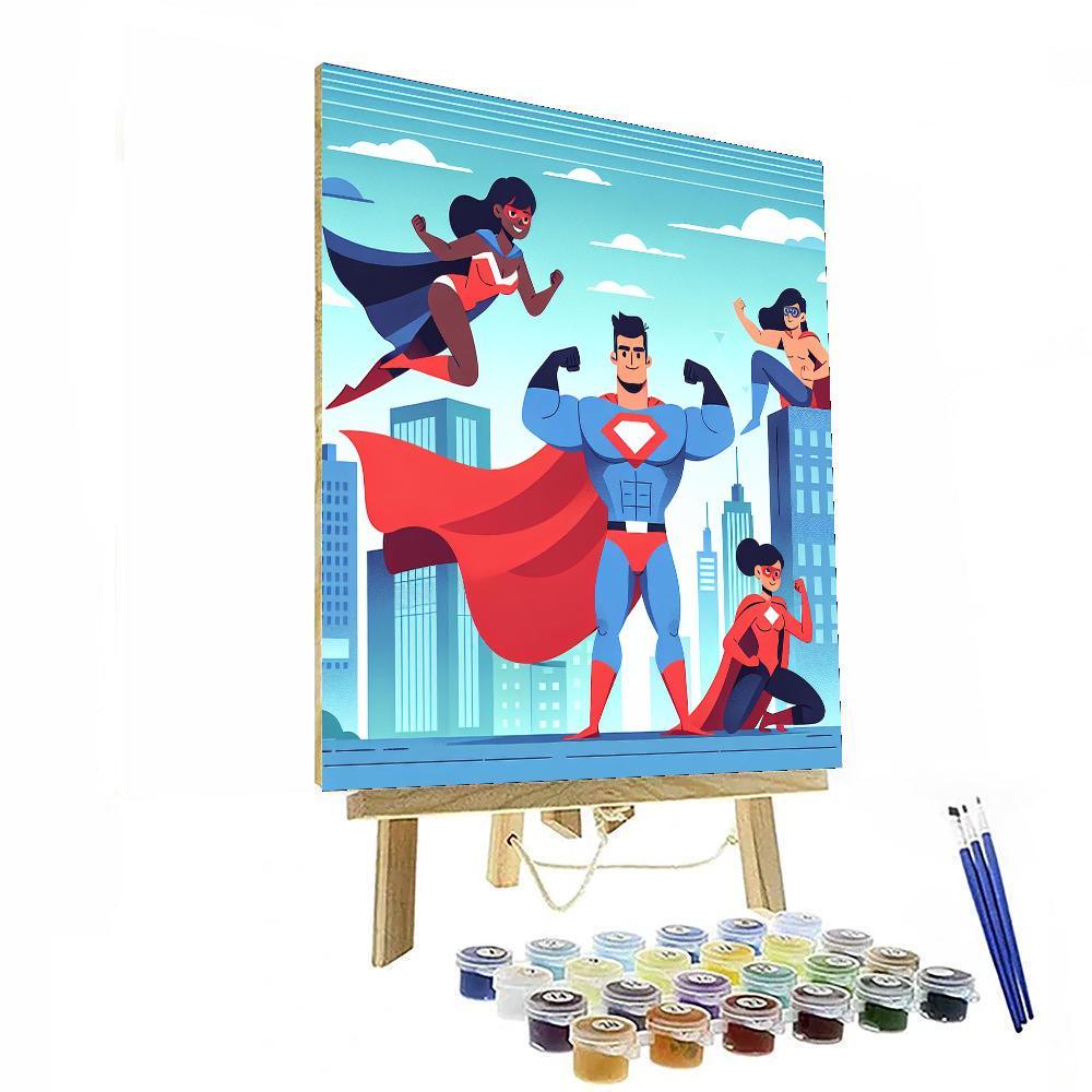 Mighty Superhero Squad Painting By Numbers Kit