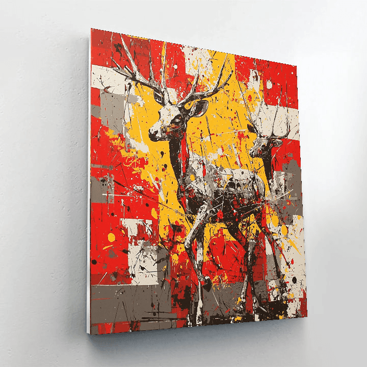 Jackson Pollock Inspired Mechanized Wild  Paint By Numbers Kits