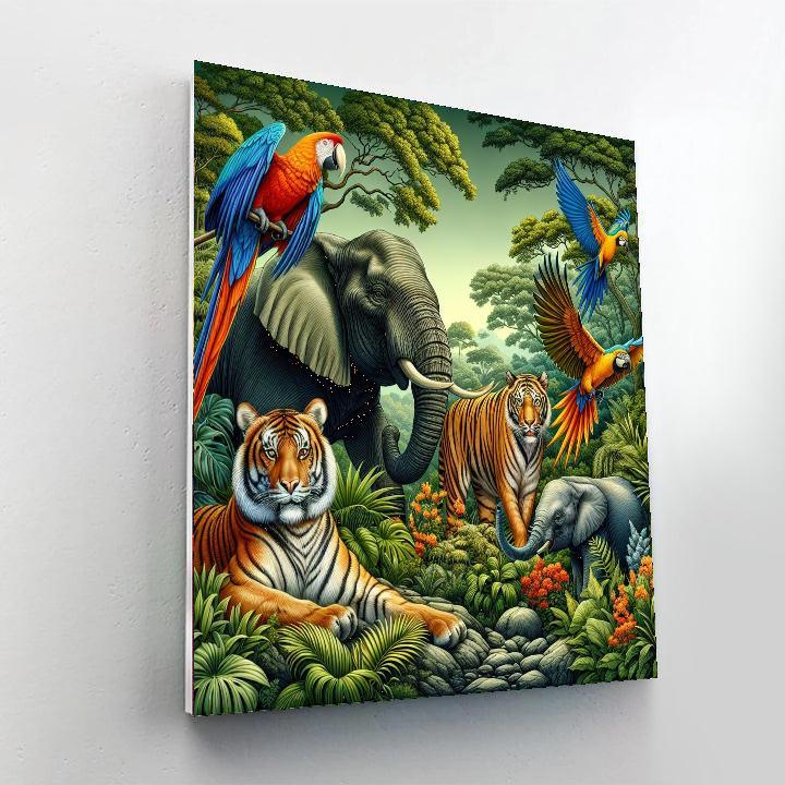 Exotic Animal Adventure DIY Paint By Numbers