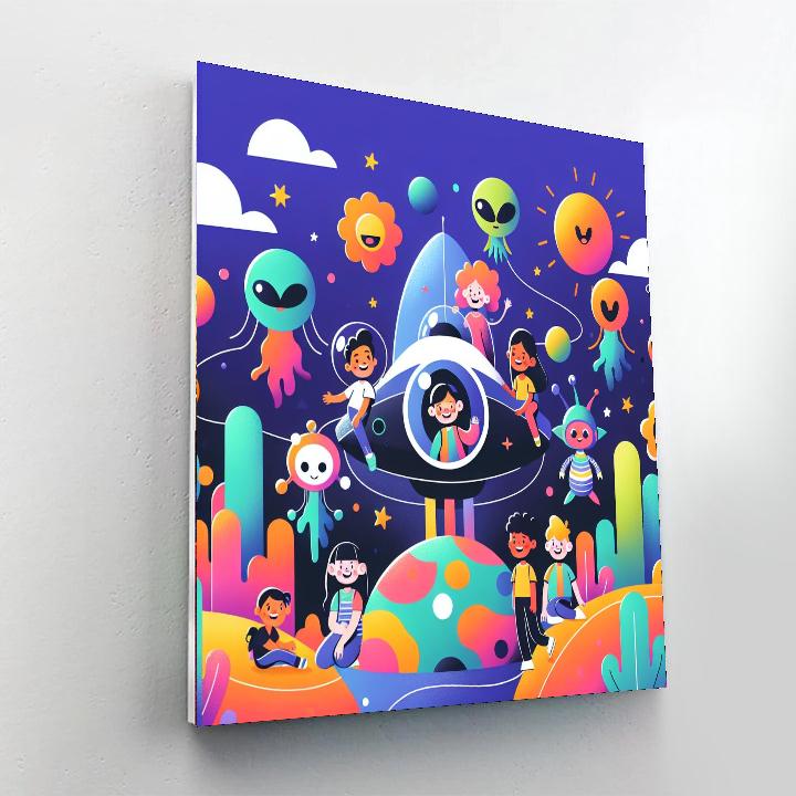 Alien Adventure Mission Number Painting